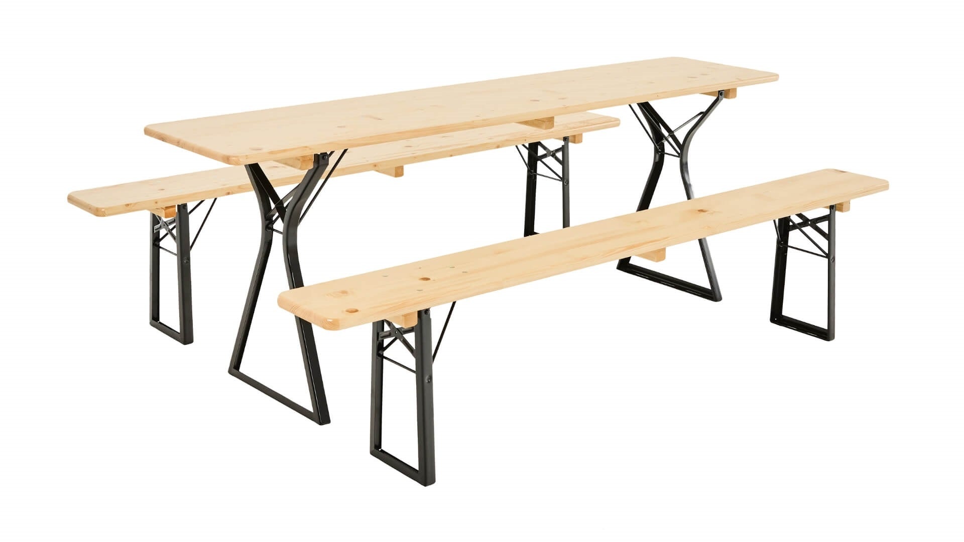 Bierzeltgarnitur mieten – stabile Festzeltgarnitur (Tisch & 2 Bänke), 1-A Ware – 4