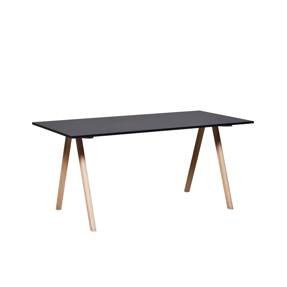 Clinton Table 160x80 Eiche/schwarz mieten bei JMT Deutschland