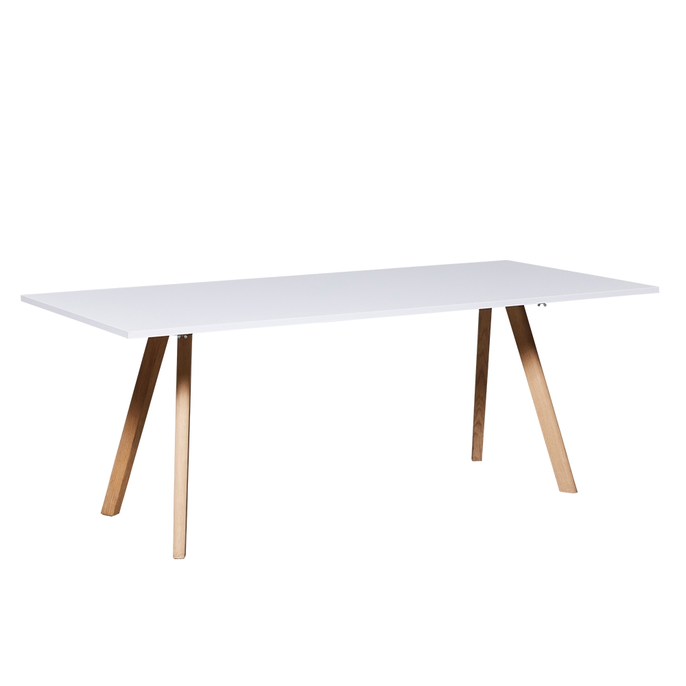 Clinton Table 200x90 Eiche/weiß mieten bei JMT Deutschland