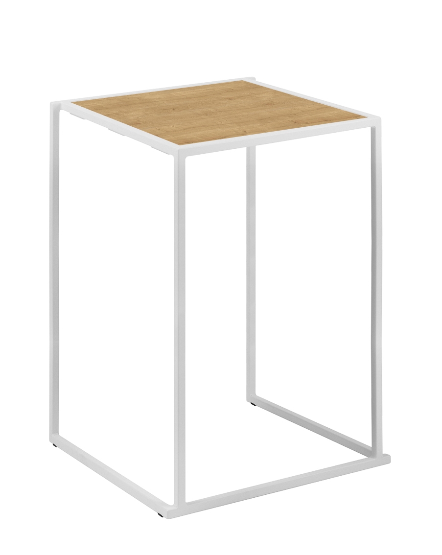 Quadrum 80x80x108 weiß/Eiche - Eiche mieten bei JMT Deutschland