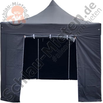 Faltpavillon 3x3m Profi schwarz mieten bei Schlau-Mieten.de
