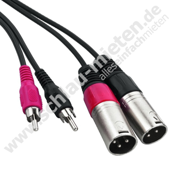 Cinch-XLR-Patch XLRmale Stereo mieten bei Schlau-Mieten.de