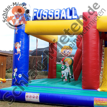 Hüpfburg 25m² Fußball mieten bei Schlau-Mieten.de