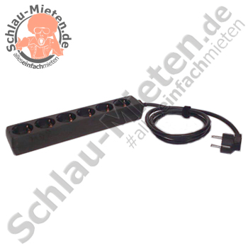 Schuko 6er-Verteilerdose 0,5m mieten bei Schlau-Mieten.de