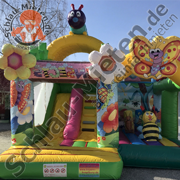 Hüpfburg 33m² Bienchenland mieten bei Schlau-Mieten.de