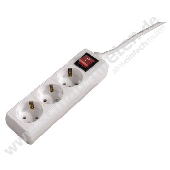 Schuko 3er-Verteilerdose 0,5m S mieten bei Schlau-Mieten.de