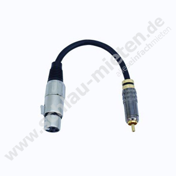 Cinch-XLR-Patch XLRfemale Mono mieten bei Schlau-Mieten.de