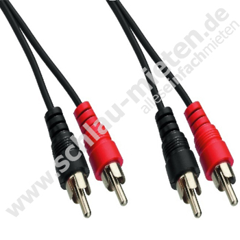 Cinch Kabel 2-polig 0,5m mieten bei Schlau-Mieten.de