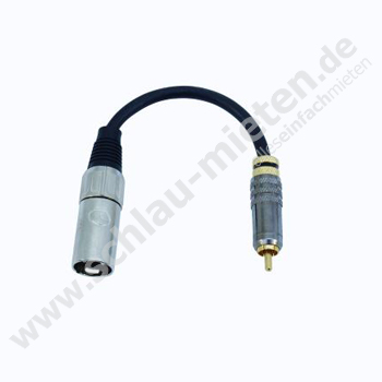 Cinch-XLR-Patch XLRmale Mono mieten bei Schlau-Mieten.de
