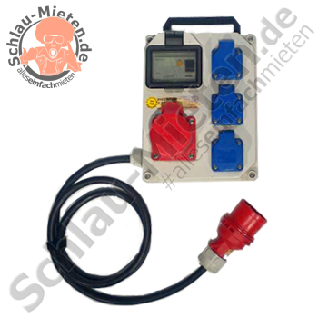 CEE 16A Verteilerkasten IP44 FI-Schutz mieten bei Schlau-Mieten.de