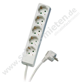 Schuko 5er-Verteilerdose 0,5m mieten bei Schlau-Mieten.de