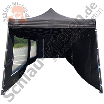 Faltpavillon 3x6m Profi schwarz mieten bei Schlau-Mieten.de