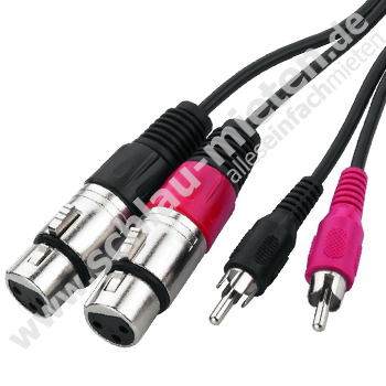 Cinch-XLR-Patch XLRfemale Stereo mieten bei Schlau-Mieten.de
