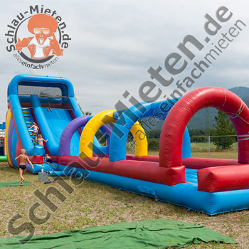 Wasserrutsche Waterslide Megarutsche 18m mieten bei Schlau-Mieten.de