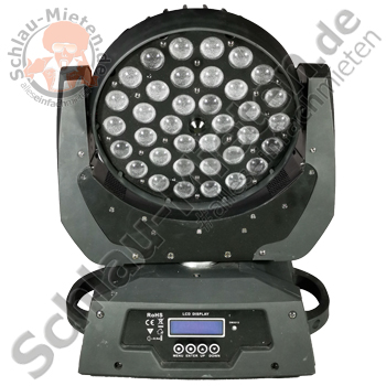 LED 36X10W RGBW Wash Moving Head mieten bei Schlau-Mieten.de