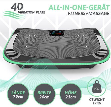 Vibrationsplatte mieten – effizientes Muskeltraining, ab 18 € pro Woche