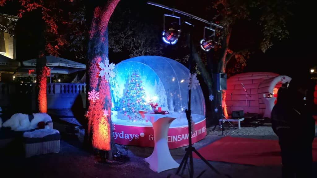 Schneekugel für Foto Aktion mieten bei Crypton Event