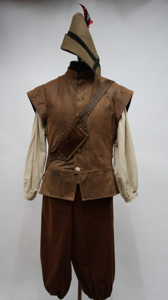 Mittelalter Outfit (Lederweste und Hut) mieten