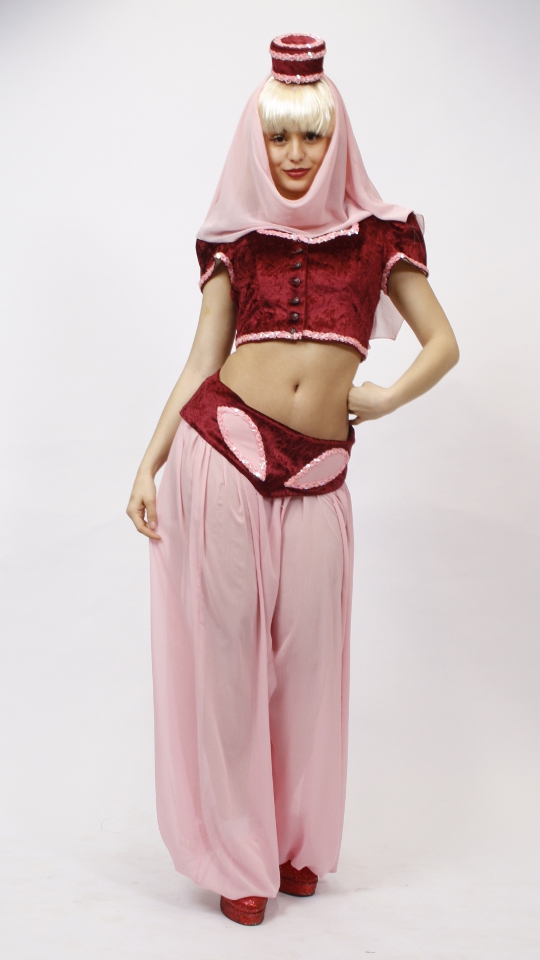 Jeannie – Bauchtänzerin – 1001 Nacht Outfit (Hose, Oberteil und Kappe) mieten