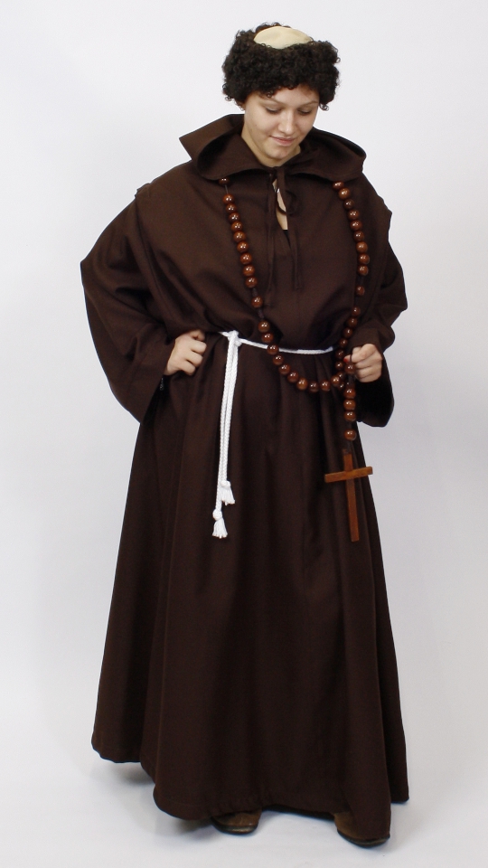 Mönch Outfit (Kutte, Kordel und Kette) mieten