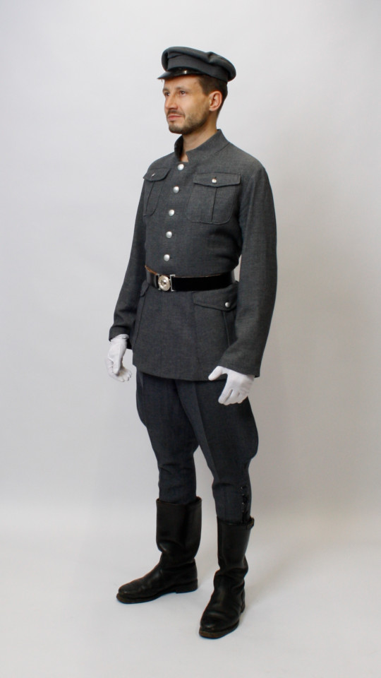 Uniform Outfit Grau (Jacke und Schirmmütze) mieten