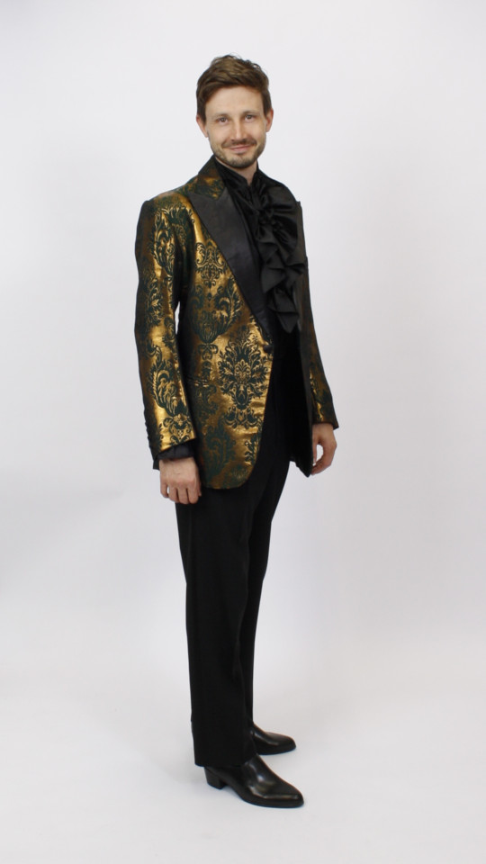 Dinner – Silvester – Gala Outfit – Herren (Jacke und Rüschenhemd) mieten