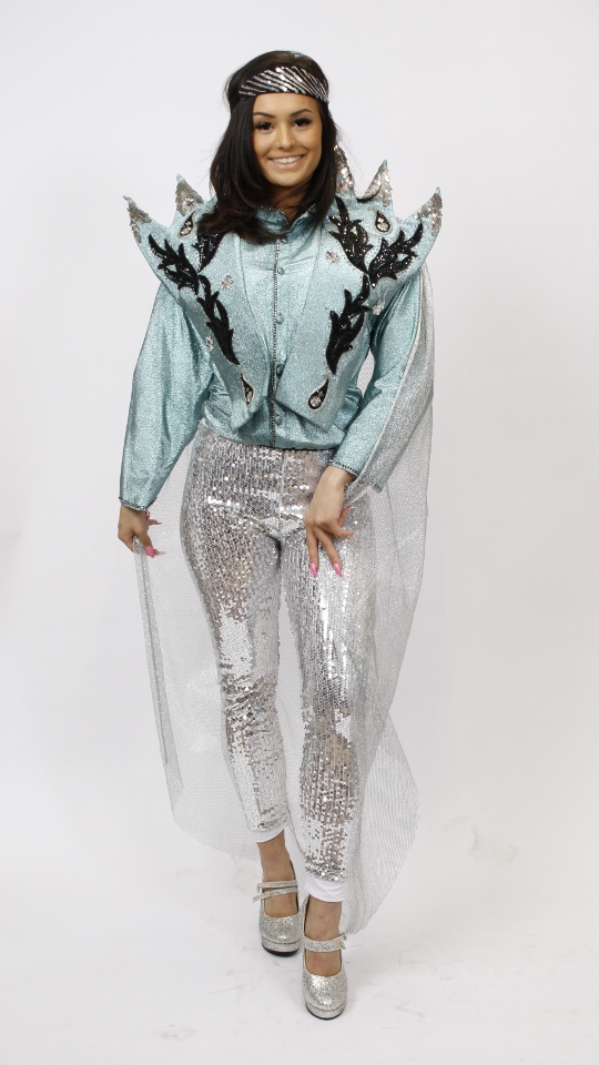 Space-Girl Outfit (Jacke, Leggings und Stirnband) mieten