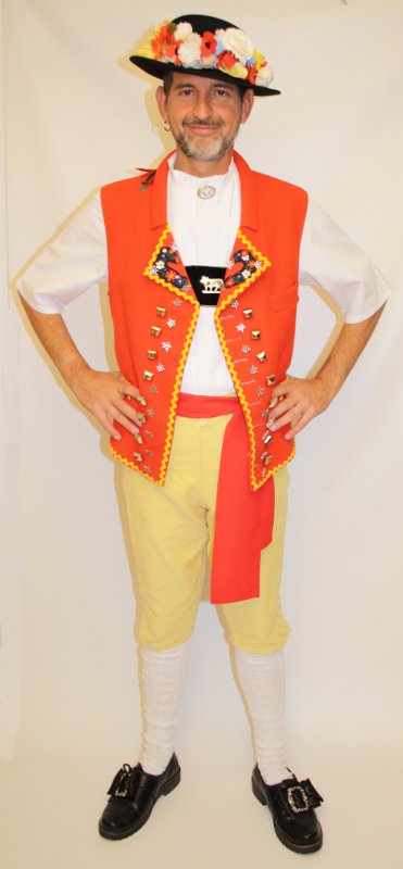 Appenzeller Tracht (Kniebundhose, Hosenträger, Schärpe, Anzughemd, Weste, Hut, Kniestrümpf