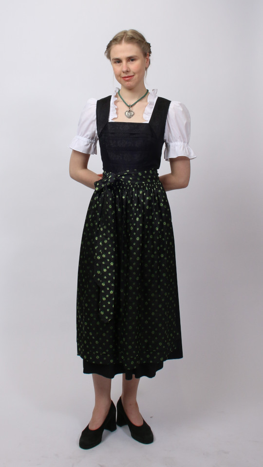 Dirndl – Schwarz-Gruen – Damen (Dirndl, Schürze und Bluse) mieten