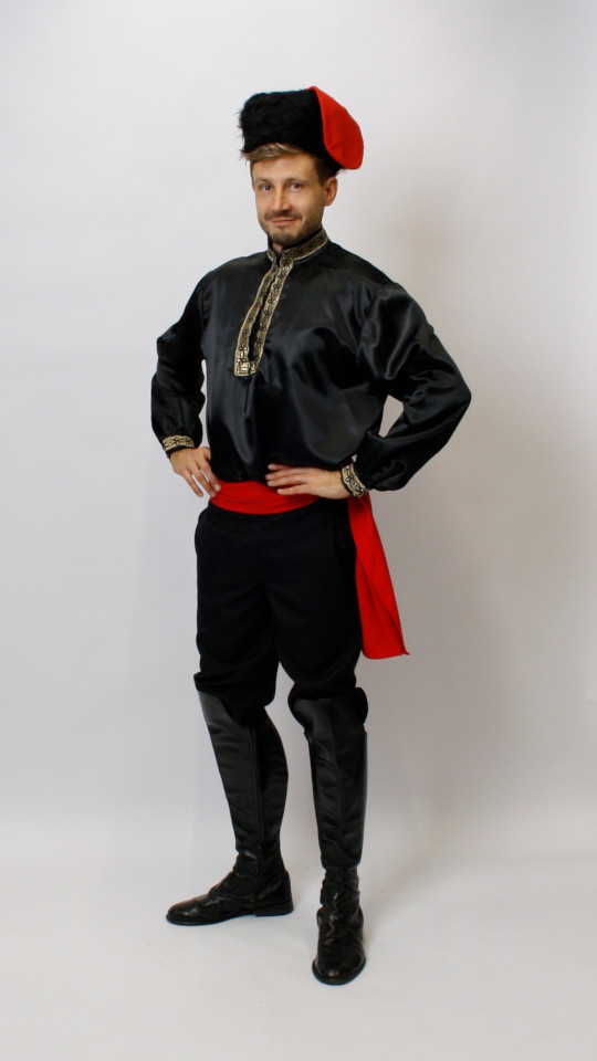 Kosake Tracht – Herren (Hemd und Fellkappe) mieten