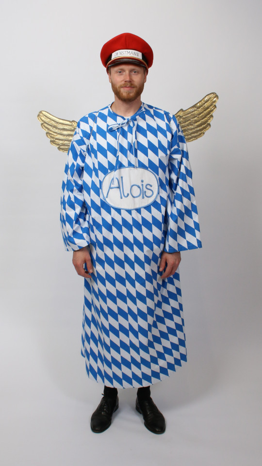Aloisius Outfit (Kutte, Schirmmütze und Flügel) mieten