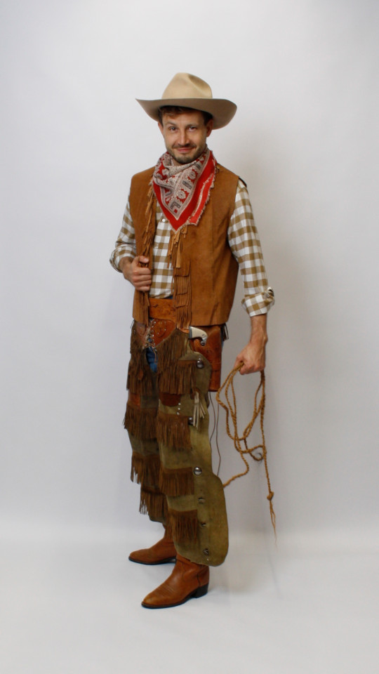 Cowboy Outfit (Weste und Cowboyhut) mieten