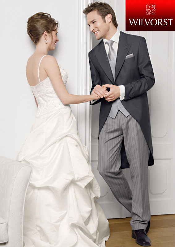 Cutaway – der stilvolle Klassiker für Ihre Hochzeit ( Sakko, Stresemannhose und Weste ) mi