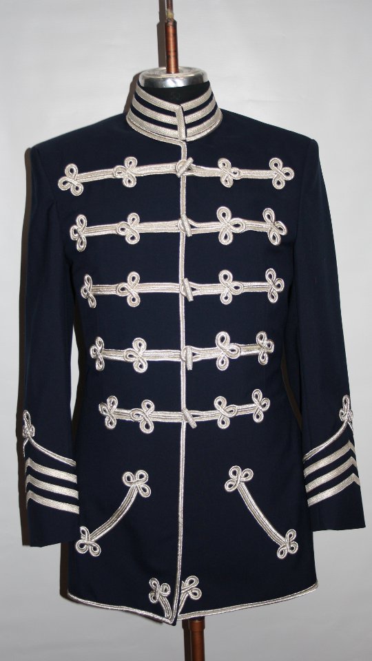 Husaren Uniform – Schwarz-Silber (Jacke und Hose) mieten