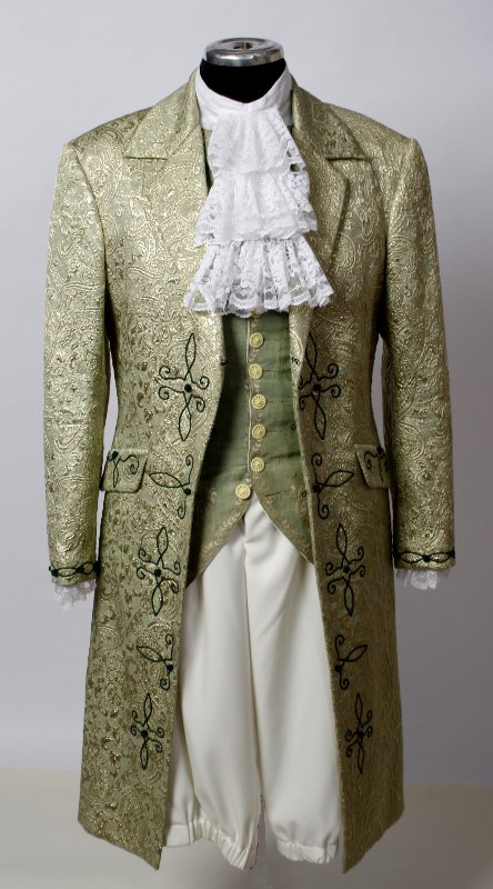 Rokoko Outfit Gold (Weste und Jabot) mieten
