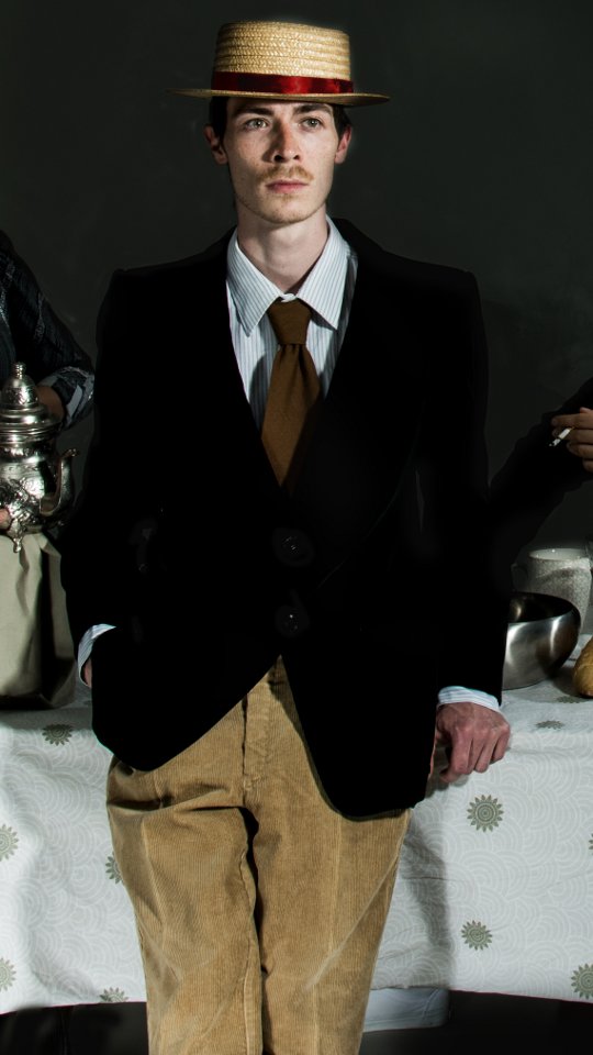 Jahrhundertwende – „Das Frühstück im Atelier“ Outfit – Herren (Sakko, Hose, Kreissäge und 