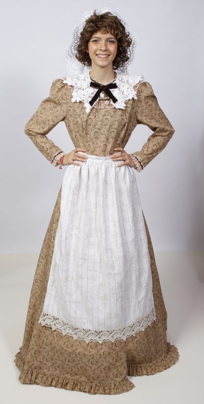 Provence – Französische Tracht (Kleid, Reifrock, Schürze, Spitzenkragen und Spitzenhaube)