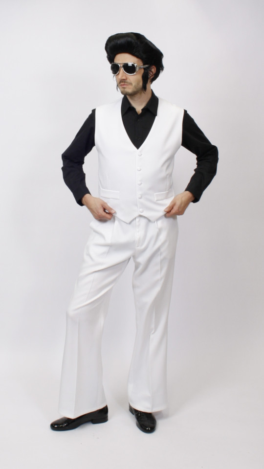 John Travolta – 70er Jahre Outfit (Weste, Hemd und Schlaghose) mieten