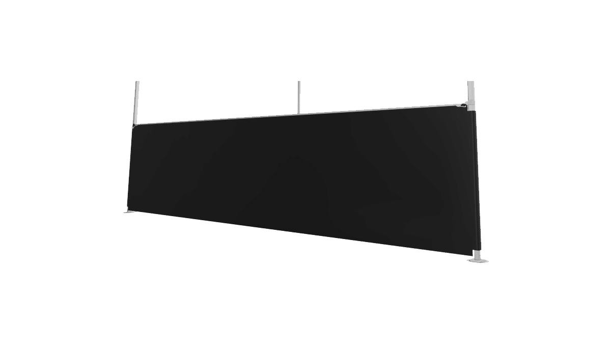 Master Tent – Seitenwand 4,5m | schwarz | halbe Höhe mieten bei Tecstage