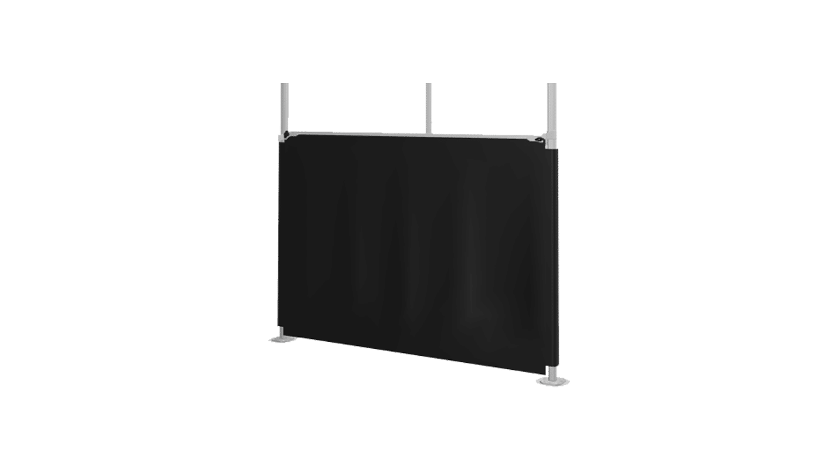Master Tent – Seitenwand 1,5m | schwarz | halbe Höhe mieten bei Tecstage