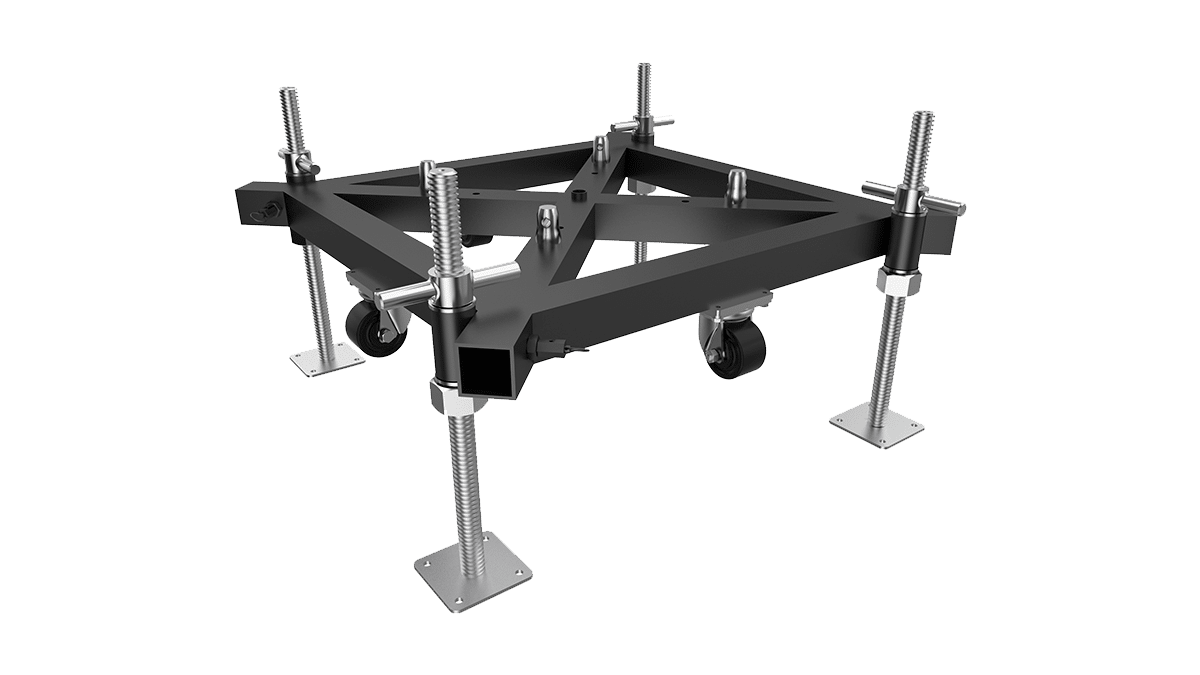 Global Truss – Base New Style f F34/F44 m Rollen Stahl mieten bei Tecstage