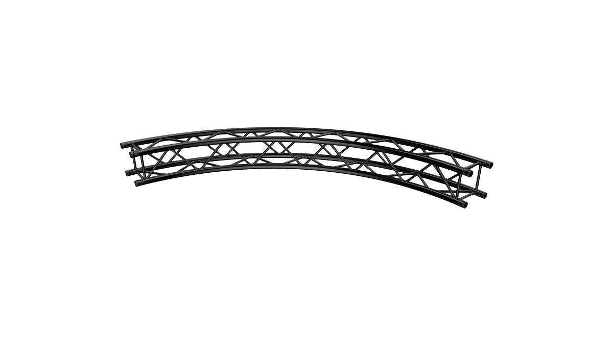 Global Truss – F34 Kreisstück für 4m Kreis 90° schwarz mieten bei Tecstage