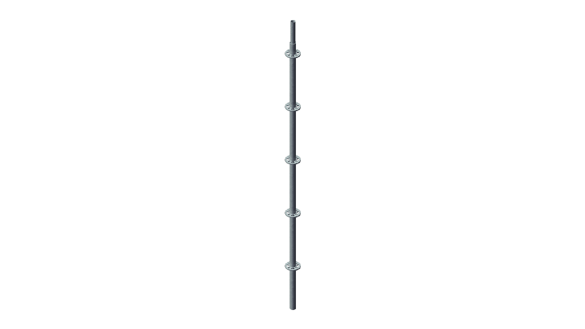 Layher – Stiel 2,5m mit Rohrverbinder mieten bei Tecstage