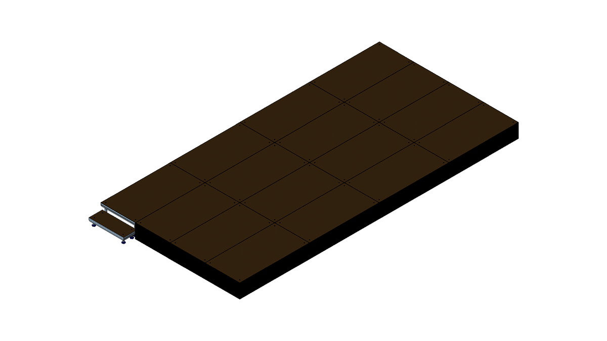 Bühne 8m x 4m x 0,40m Höhe inklusive Treppe mieten bei Tecstage
