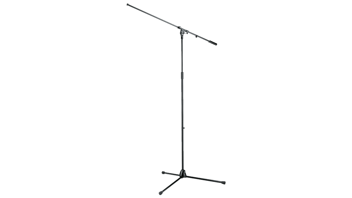 K&M – Mikrofonstativ schwarz Overhead 21021B 112-201cm mit Schwenkarm mieten mieten bei Tecstage