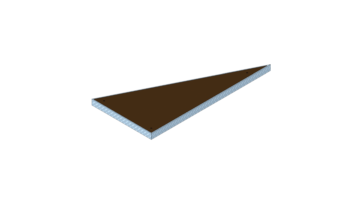 nivtec – Systempodest Dreieck 200cm x 100cm links nur Nut mieten bei Tecstage