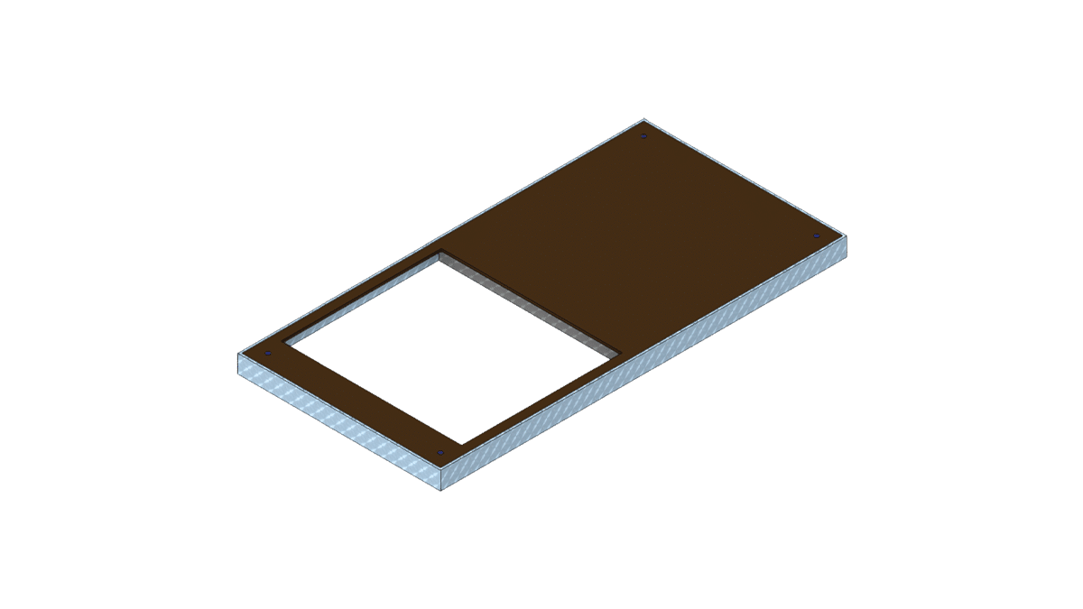 nivtec – Systempodest 200cm x 100cm nur Nut mit Öffnung/Klappe, Eckaussparung mieten mieten
