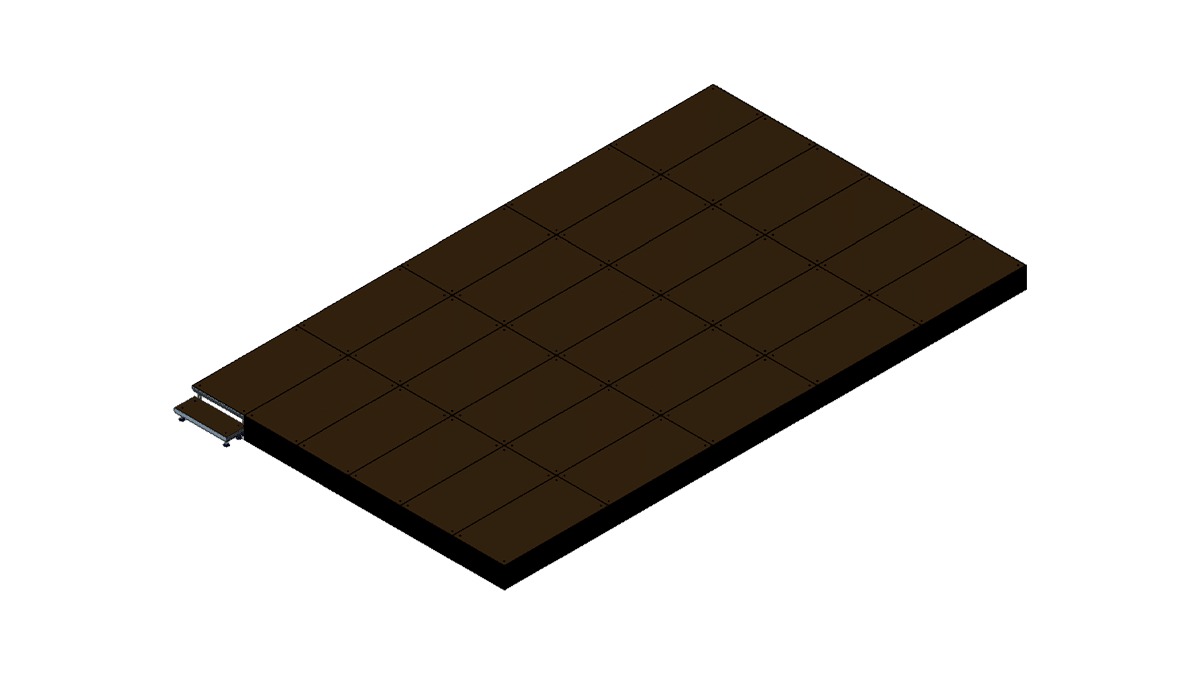 Bühne 10m x 6m x 0,40m Höhe inklusive Treppe mieten bei Tecstage