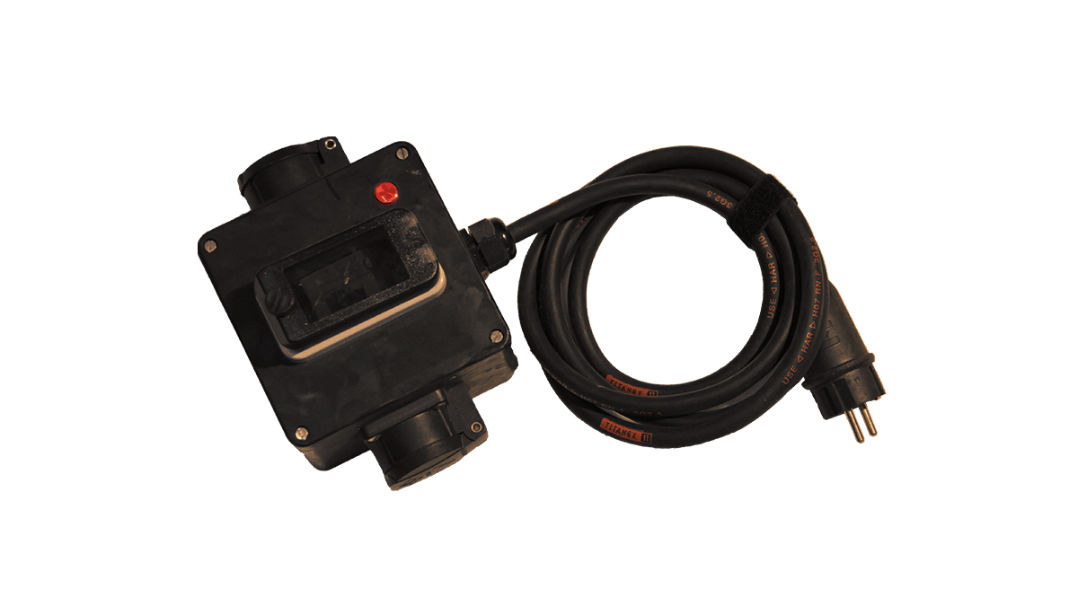 FI-Schukoverteiler Vollgummi IP54 mieten bei Tecstage