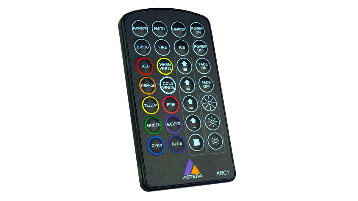 Astera – ARC1 Infrarotfernbedienung mit festen Programmen mieten bei Tecstage